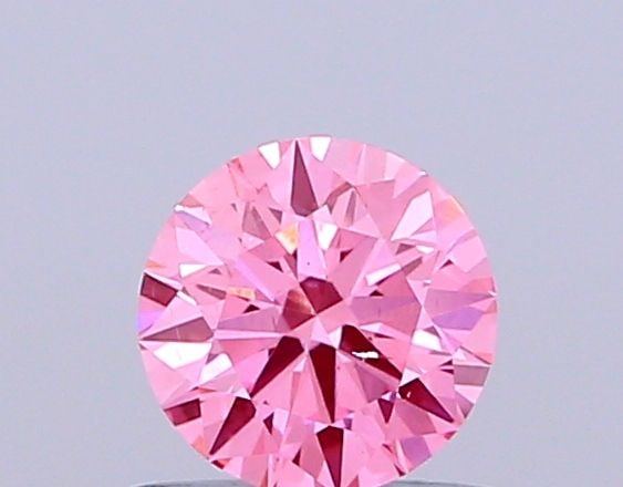 Ideal Loose Diamond - ROUND 0.52ct Fancy Vivid Pink VS2