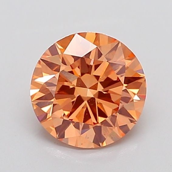 Loose Diamond - ROUND 2.07ct Fancy Intense Yellow Orange VS1