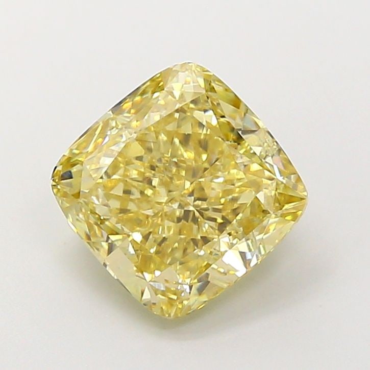 Loose Diamond - CUSHION MODIFIED 3.01ct Fancy Intense Yellow VVS2