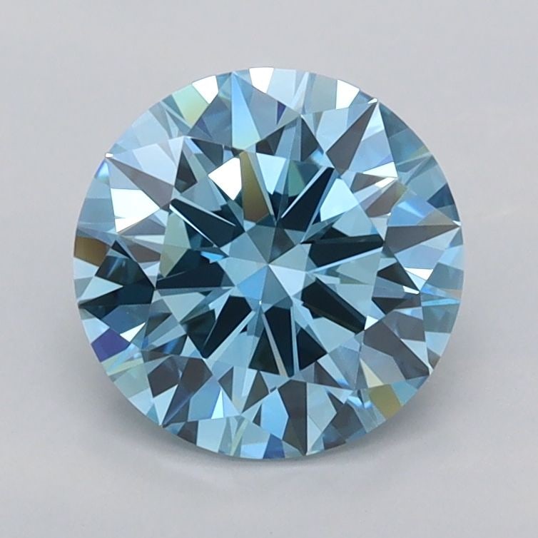Ideal Loose Diamond - ROUND 1.47ct Fancy Vivid Blue VVS2