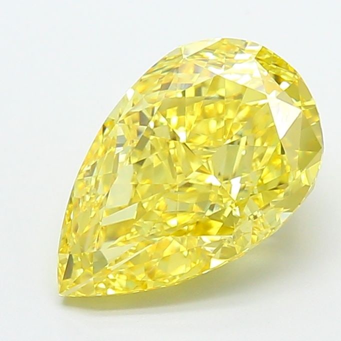 Loose Diamond - PEAR 4.37ct Fancy Vivid Yellow VVS2