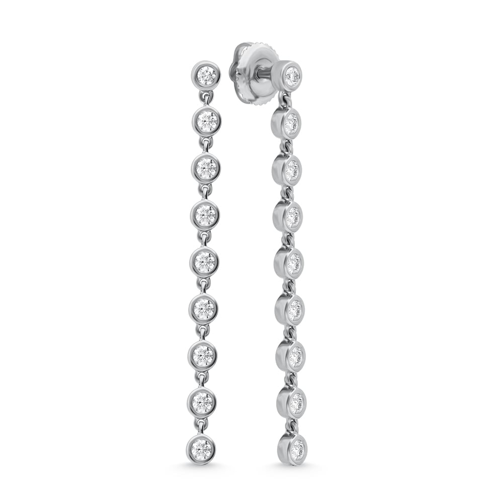 14K White Gold Diamond 1/2 Ct.Tw Fashion Earrings