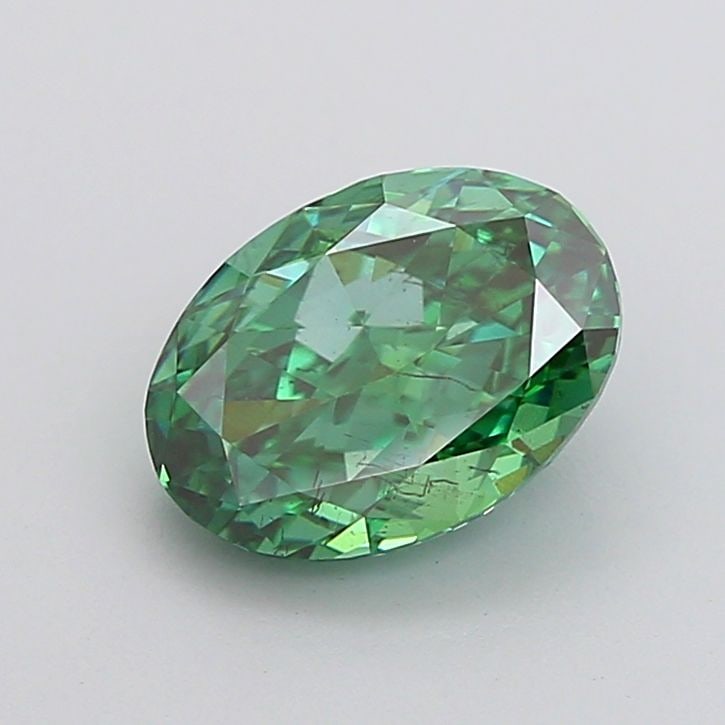 Loose Diamond - OVAL 2.5ct Fancy Vivid Green SI1