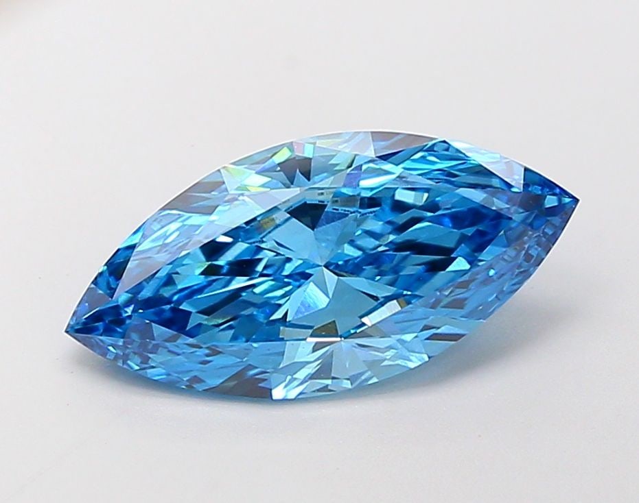 Loose Diamond - MARQUISE 3.1ct Fancy Vivid Blue VS1