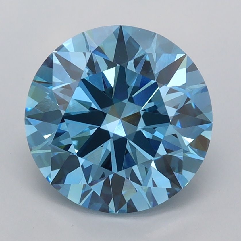Ideal Loose Diamond - ROUND 2.56ct Fancy Vivid Blue VVS2