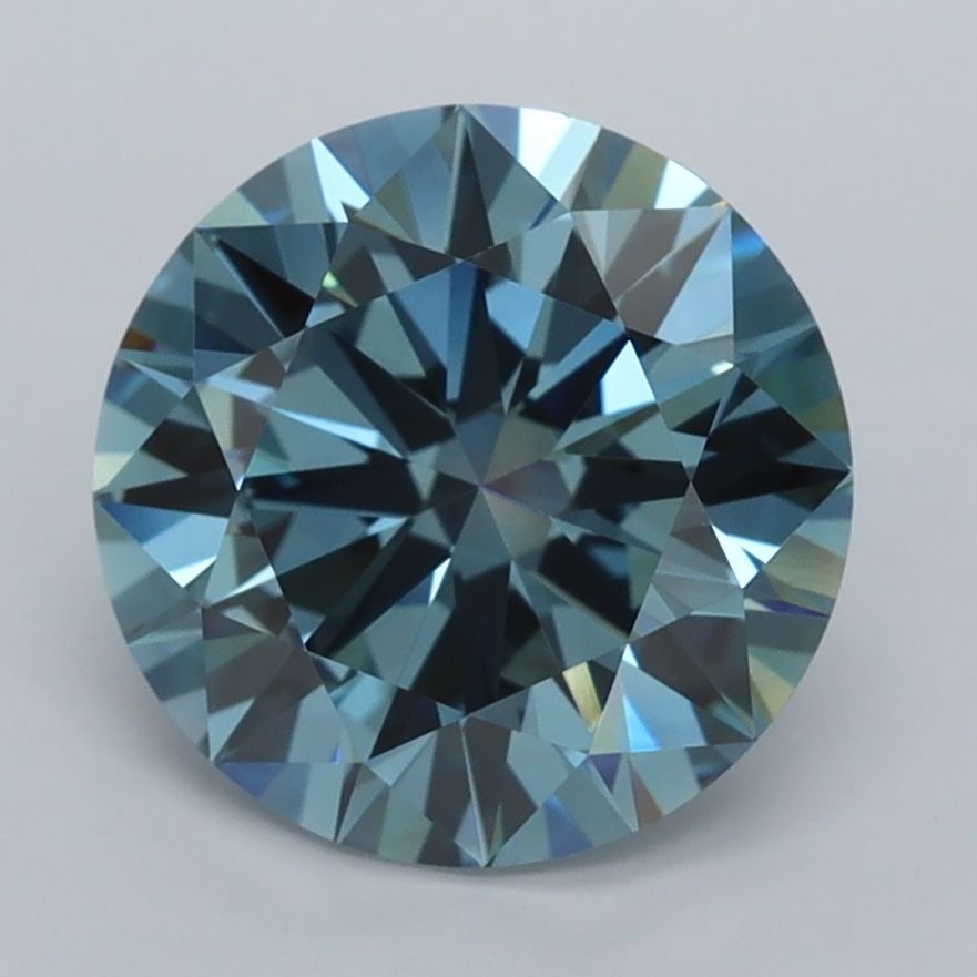 Ideal Loose Diamond - ROUND 2.89ct Fancy Vivid Blue VVS2