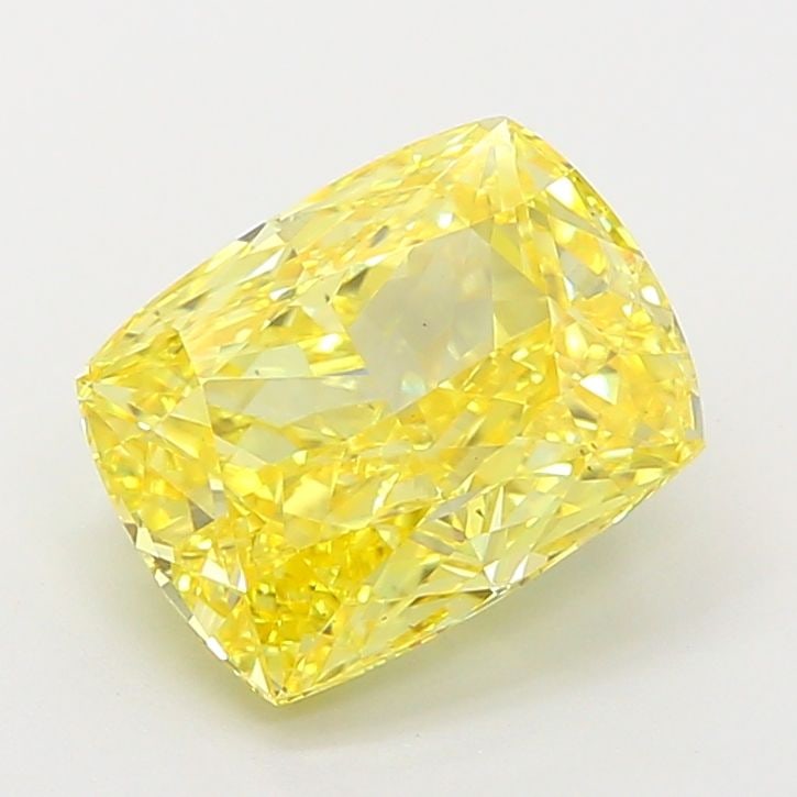 Loose Diamond - CUSHION MODIFIED 2.7ct Fancy Vivid Yellow VS2