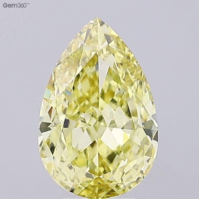 Loose Diamond - PEAR 6.09ct Fancy Vivid Yellow VVS2