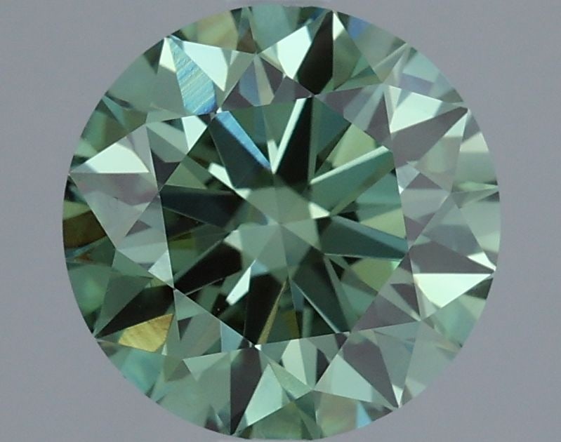 Ideal Loose Diamond - ROUND 2.1ct Fancy Vivid Green VVS2