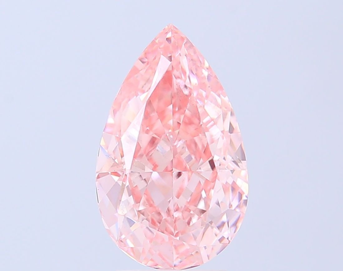 Loose Diamond - PEAR 5.08ct Fancy Vivid Pink VS2