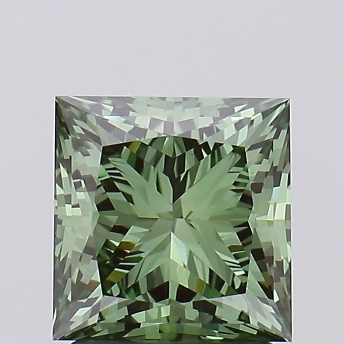 Loose Diamond - PRINCESS 2.0ct Fancy Vivid Green VS1