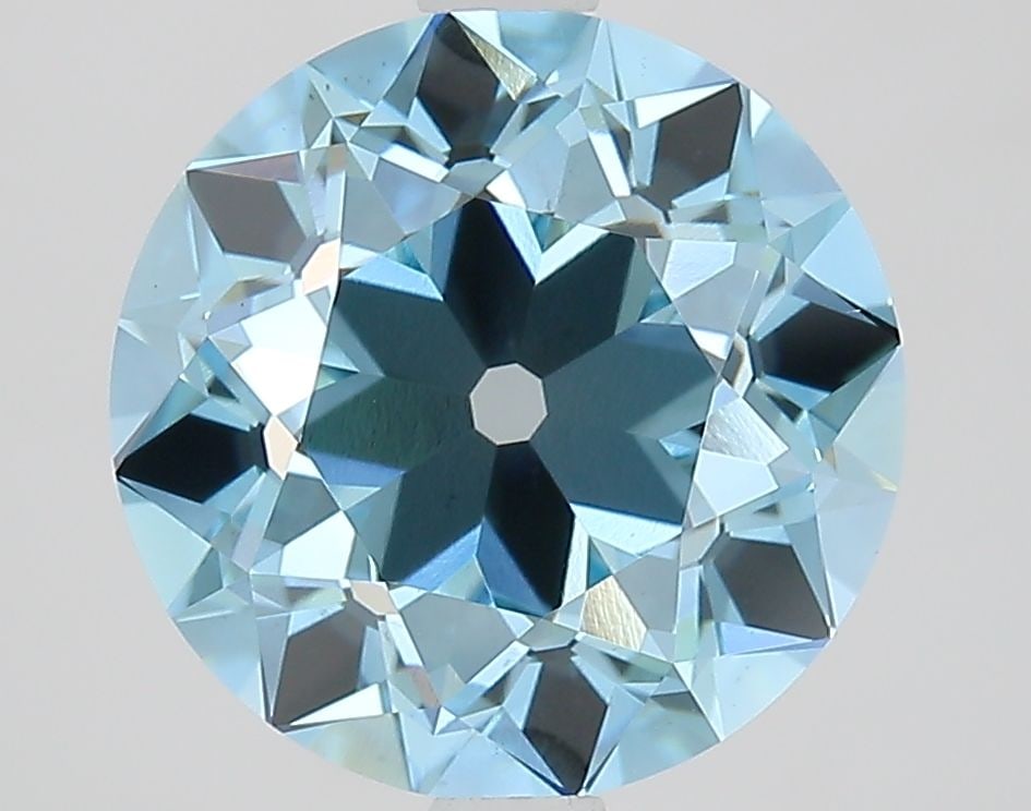 Loose Diamond - EUROPEAN CUT 3.52ct Fancy Vivid Blue VS2