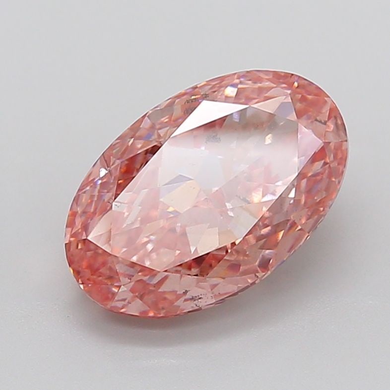 Loose Diamond - OVAL 5.65ct Fancy Vivid Brownish Pink SI2