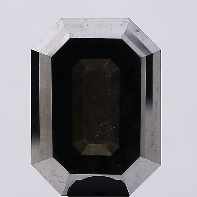Loose Diamond - EMERALD 10.56ct Fancy Deep Black VS1
