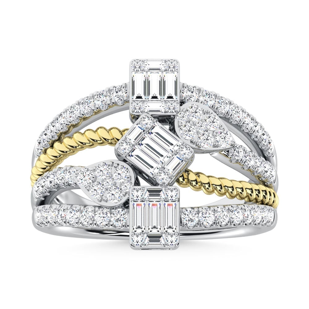 14K Two Tone Diamond 1 Ct.Tw. Fashion Ring