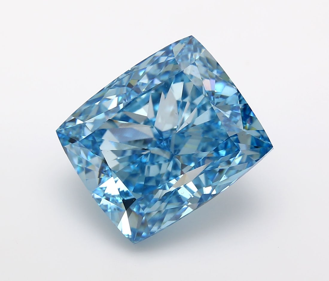 Loose Diamond - CUSHION MODIFIED 20.07ct Fancy Vivid Blue VS1