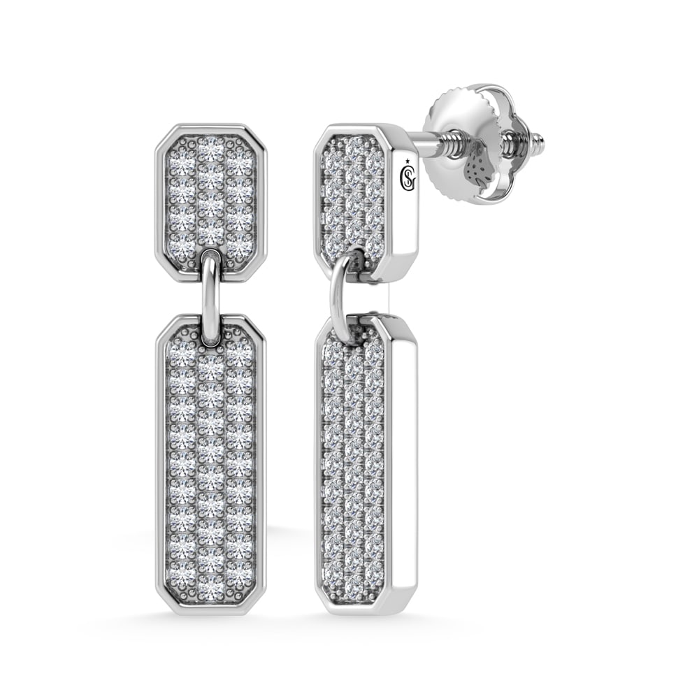 14K White Gold Diamond 1/4.Ct. Tw. Fashion Earrings: 14K White Gold Diamond 1/4.Ct. Tw. Fashion Earrings 14k White Gold Stone Color: G-h Stone Clarity: Si3 This item may take 2-5 weeks for shipping. The Diamond Depot Guarantee: All items in this auction