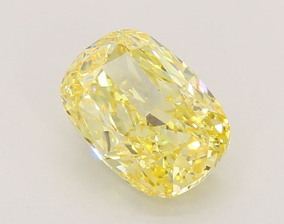 Loose Diamond - CUSHION MODIFIED 2.65ct Fancy Vivid Yellow VS2