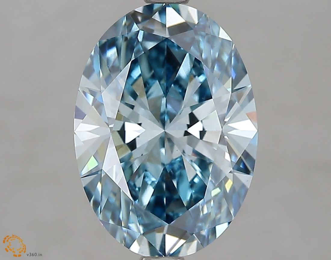 Loose Diamond - OVAL 3.05ct Fancy Vivid Blue VS1