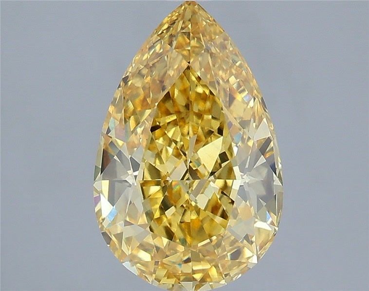 Loose Diamond - PEAR 3.05ct Fancy Vivid Yellow VS2