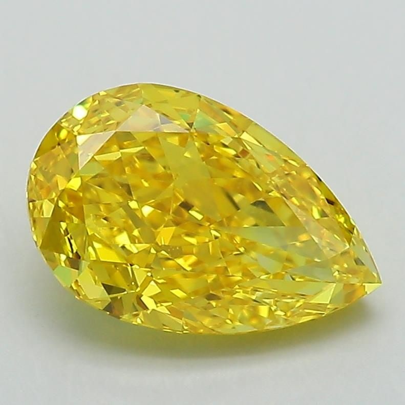 Loose Diamond - PEAR 2.08ct Fancy Vivid Yellow VVS1