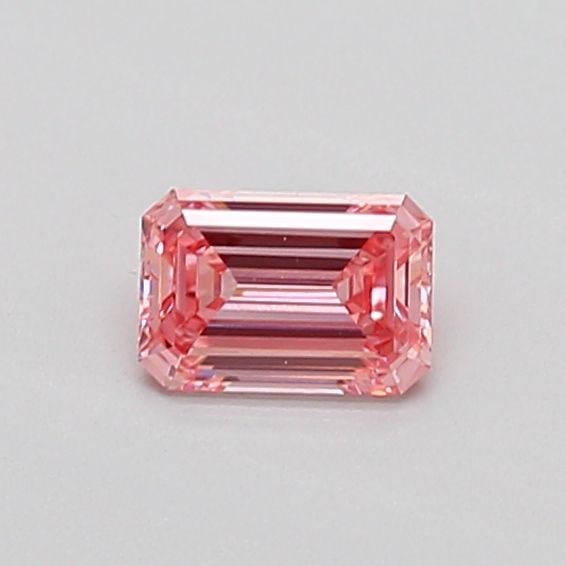 Loose Diamond - EMERALD 0.3ct Fancy Vivid Pink VS1
