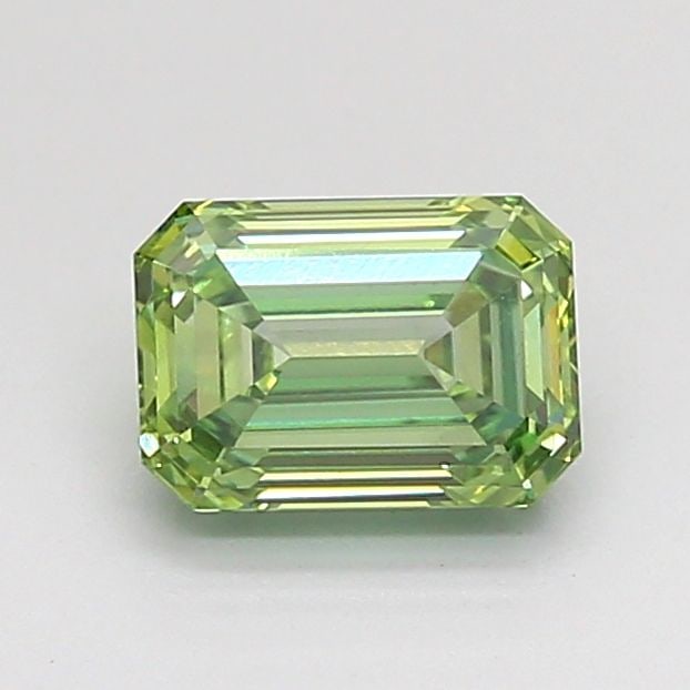 Loose Diamond - EMERALD 1.03ct Fancy Vivid Green VS1