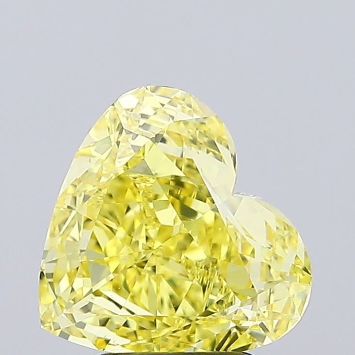 Loose Diamond - HEART 2.76ct Fancy Vivid Yellow VS1