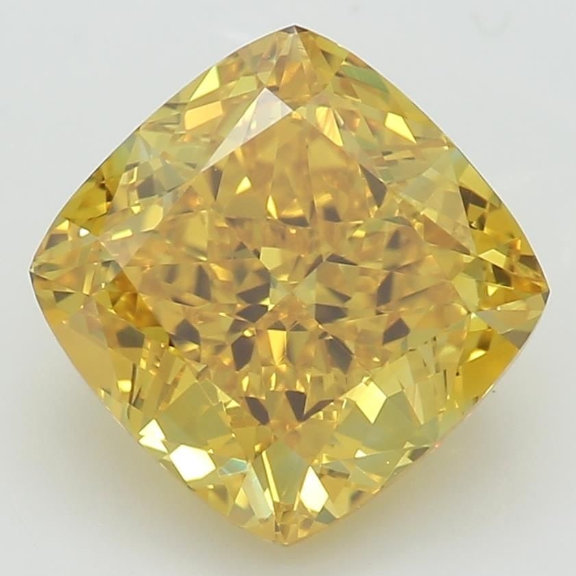 Loose Diamond - CUSHION BRILLIANT 1.84ct Fancy Vivid Yellow VVS2