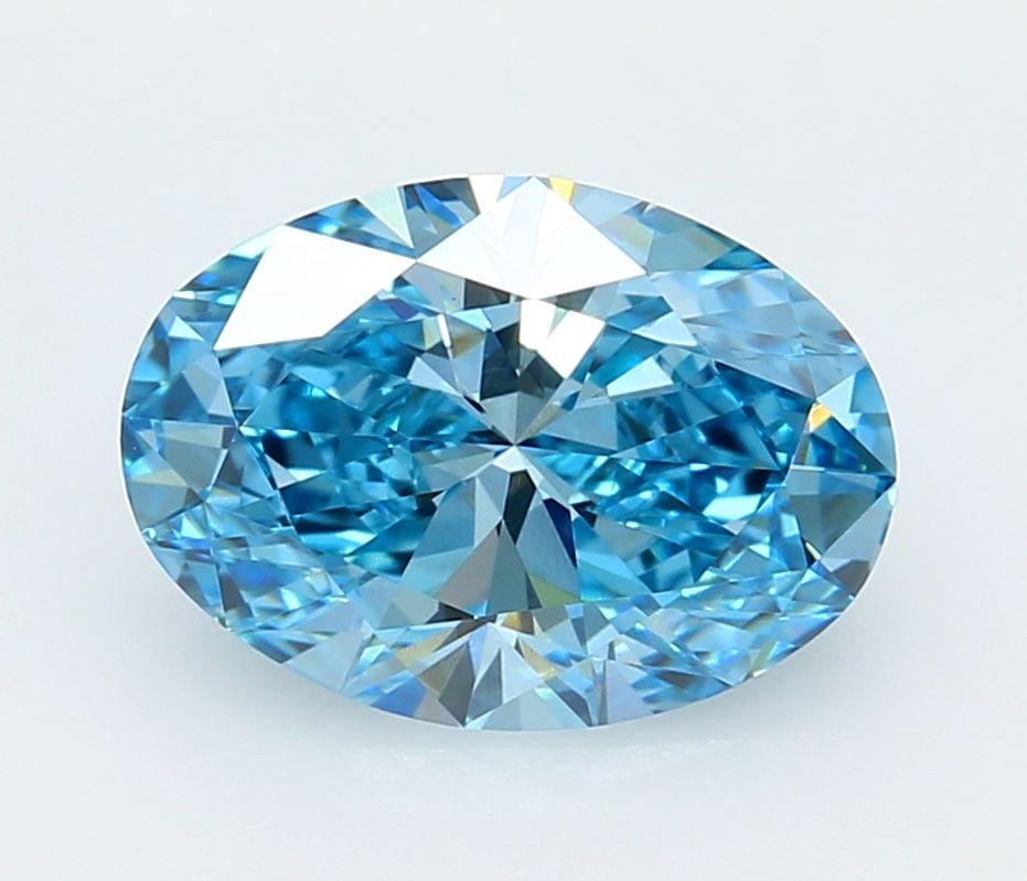 Loose Diamond - OVAL 3.05ct Fancy Vivid Blue VVS2
