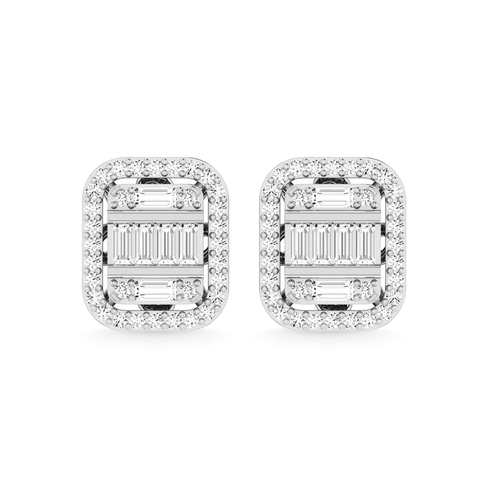 10K White Gold Diamond 1/2 Ct.Tw. Fashion Earrings