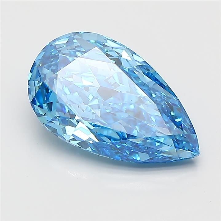 Loose Diamond - PEAR 4.02ct Fancy Vivid Blue VS2
