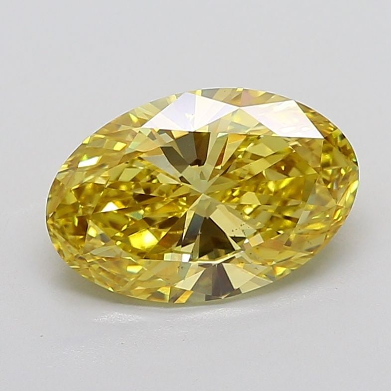 Loose Diamond - OVAL 5.0ct Fancy Vivid Yellow VS2