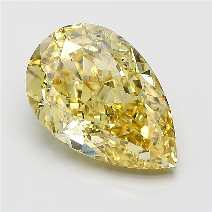 Loose Diamond - PEAR 4.59ct Fancy Intense Yellow SI1