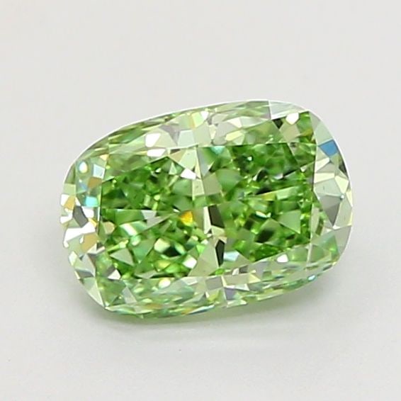 Loose Diamond - CUSHION MODIFIED 0.95ct Fancy Vivid Green VS1: Loose Diamond - CUSHION MODIFIED 0.95ct Fancy Vivid Green VS1 Source: This is a real non-mined Diamond that has been grown in a lab Shape: CUSHION MODIFIED Carats: 0.95 Color: Fancy Vivid Green Certif