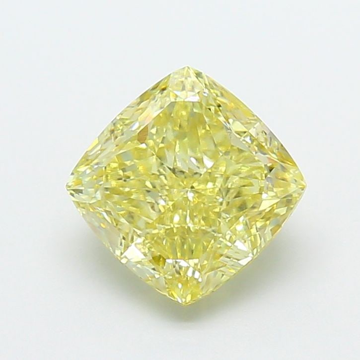 Loose Diamond - CUSHION MODIFIED 3.21ct Fancy Intense Yellow VVS2: Loose Diamond - CUSHION MODIFIED 3.21ct Fancy Intense Yellow VVS2 Source: This is a real non-mined Diamond that has been grown in a lab Shape: CUSHION MODIFIED Carats: 3.21 Color: Fancy Intense Yellow
