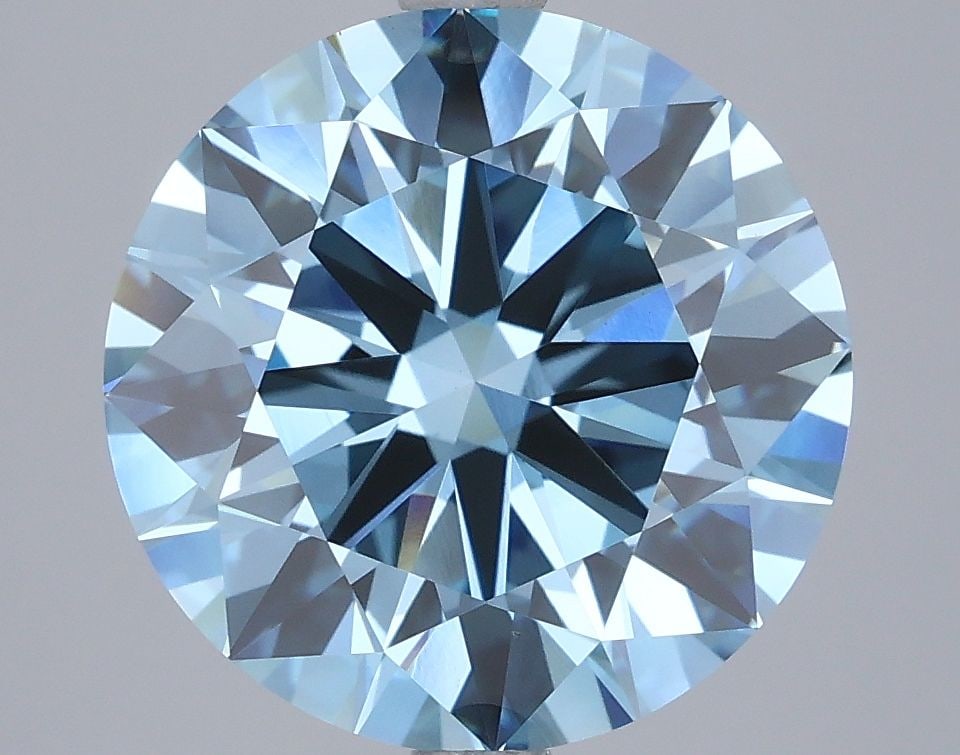 Ideal Loose Diamond - ROUND 5.1ct Fancy Vivid Blue VS1