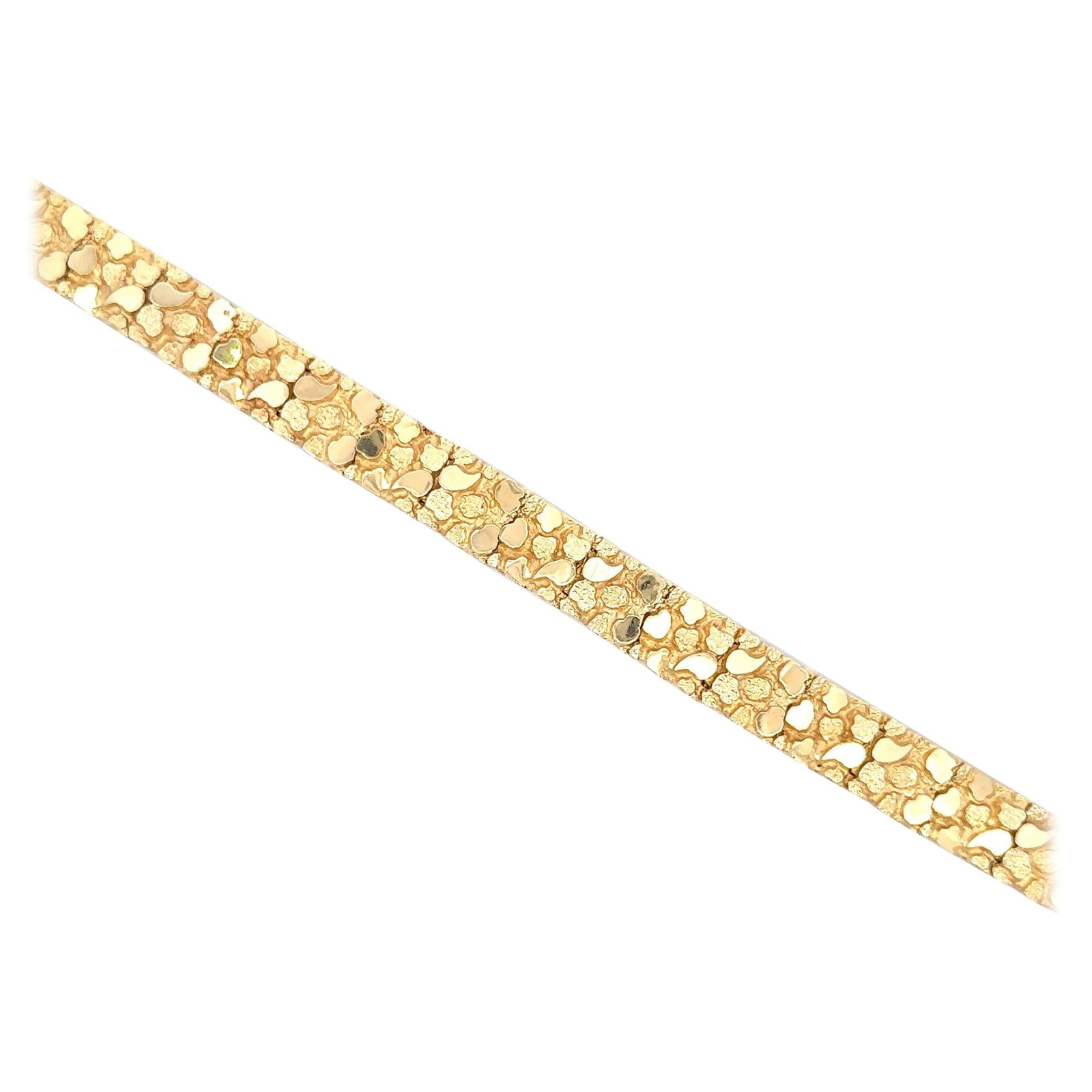 Harbor Diamonds 14K Yellow Gold Textured Bracelet 27.4g Contemporary Design