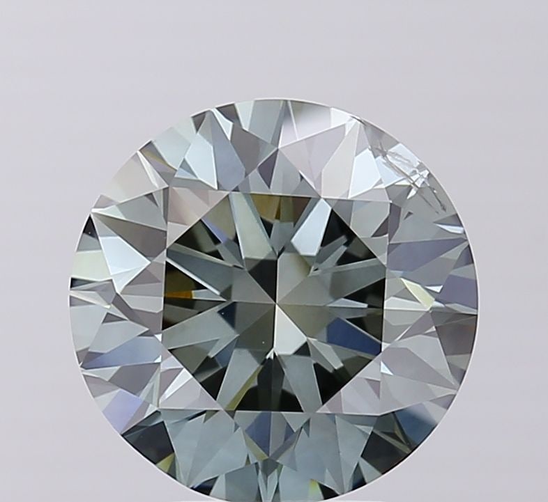 Loose Diamond - ROUND 4.01ct Fancy Deep Green SI2