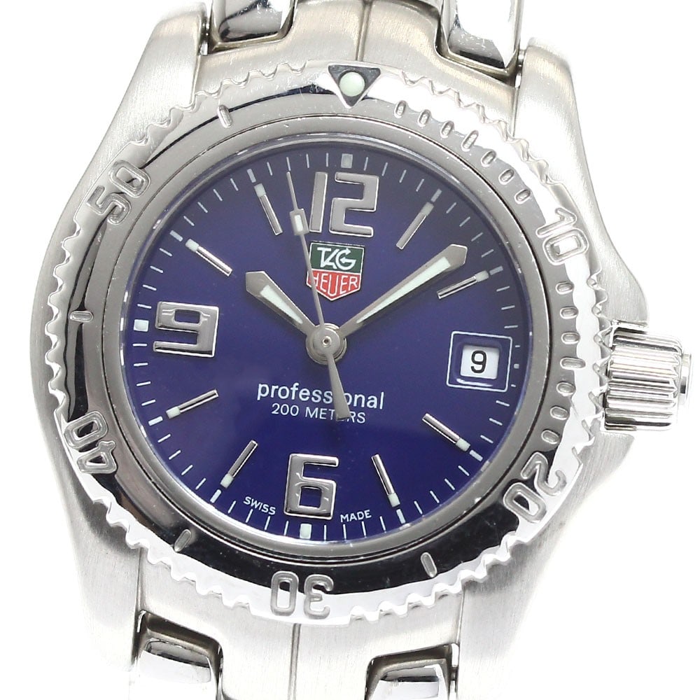 TAG Heuer Link WT1413 navy quartz date wristwatch