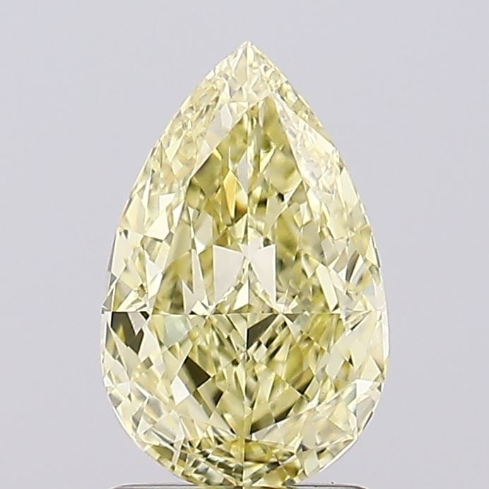 Loose Diamond - PEAR 1.57ct Fancy Yellow VVS2: Loose Diamond - PEAR 1.57ct Fancy Yellow VVS2 Source: This is a real non-mined Diamond that has been grown in a lab Shape: PEAR Carats: 1.57 Color: Fancy Yellow Certification: IGI Video:
