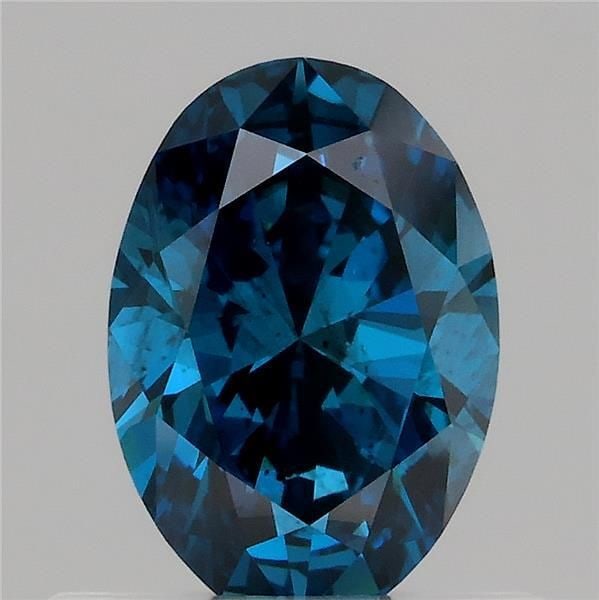 Loose Diamond - OVAL 0.56ct Fancy Vivid Blue SI1