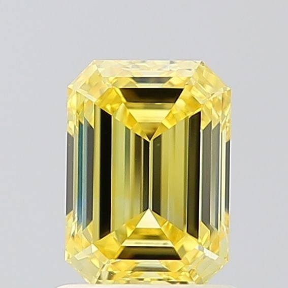 Loose Diamond - EMERALD 1.07ct Fancy Intense Yellow VS1