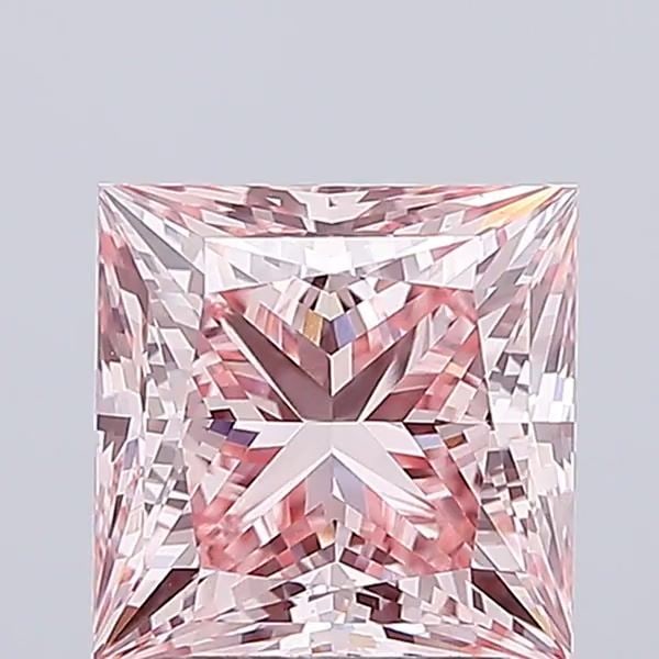Loose Diamond - PRINCESS 3.07ct Fancy Vivid Pink VS1