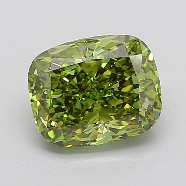 Loose Diamond - CUSHION MODIFIED 3.19ct Fancy Vivid Green VS1: Loose Diamond - CUSHION MODIFIED 3.19ct Fancy Vivid Green VS1 Source: This is a real non-mined Diamond that has been grown in a lab Shape: CUSHION MODIFIED Carats: 3.19 Color: Fancy Vivid Green Certif
