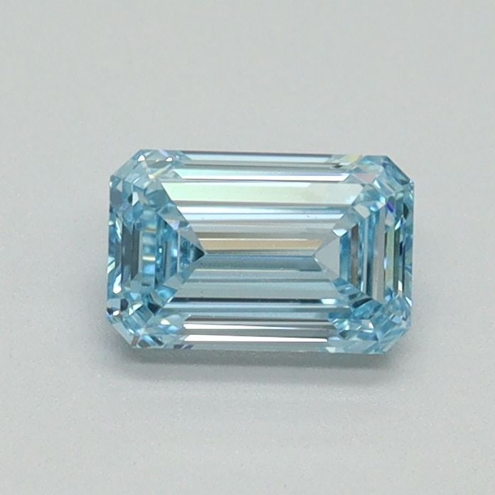 Loose Diamond - EMERALD 0.55ct Fancy Vivid Blue VVS2