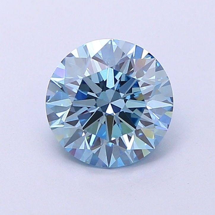 Ideal Loose Diamond - ROUND 2.07ct Fancy Vivid Blue VS1