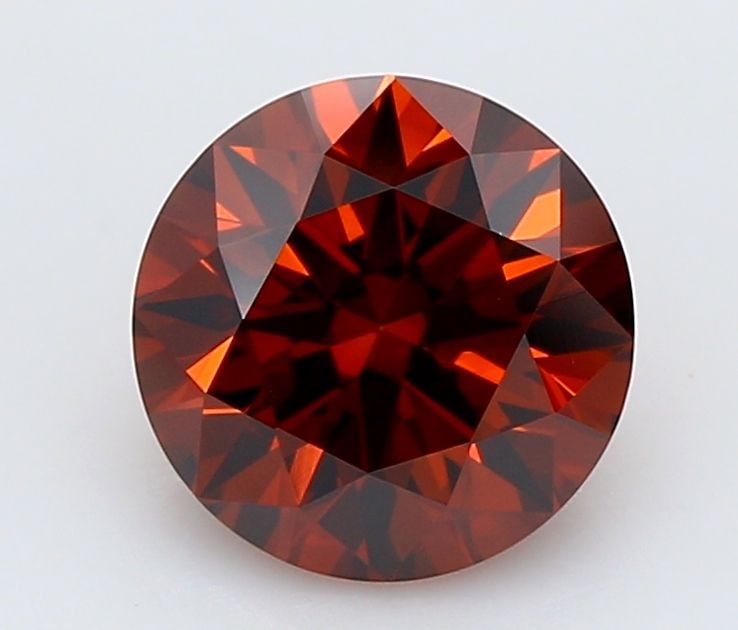 Ideal Loose Diamond - ROUND 0.97ct Fancy Deep Orange VVS2