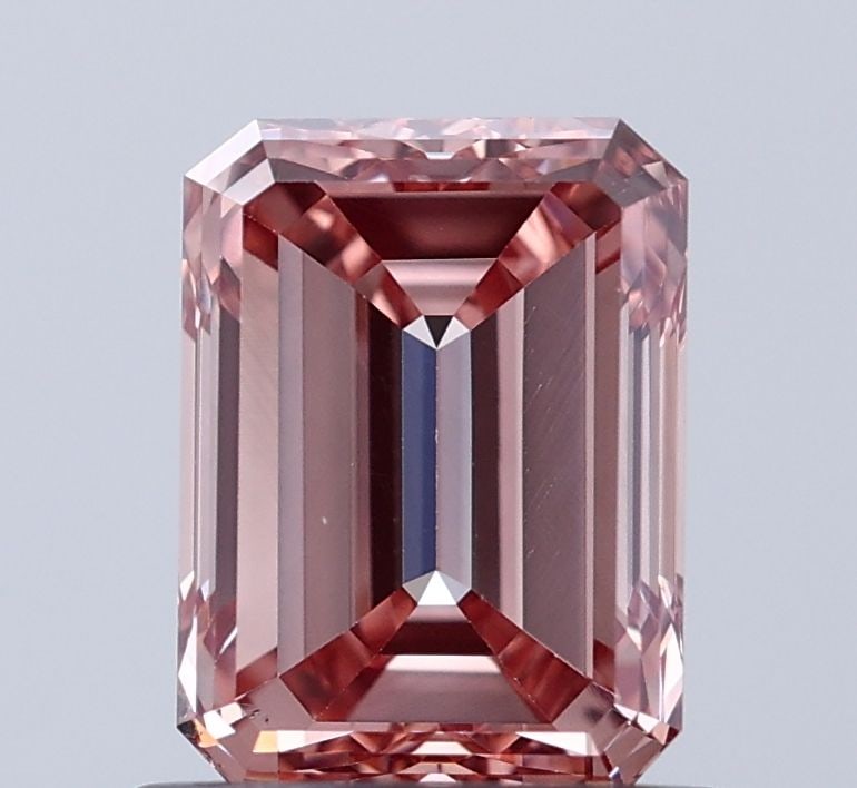 Loose Diamond - EMERALD 1.0ct Fancy Brownish Pink VS2