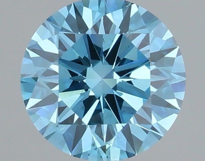 Ideal Loose Diamond - ROUND 1.64ct Fancy Vivid Blue VS2